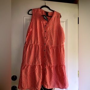 NWT - MILLENIUM - CORAL SEERSUCKER DRESS - 2X